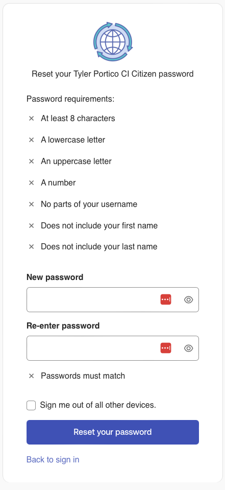 Step 5 of Resetting Your Community Access Password